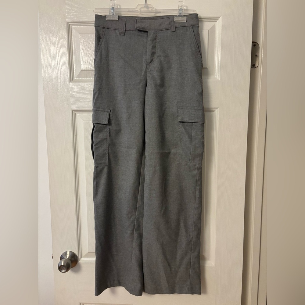 H&M Wide Leg Gray Cargo Trousers